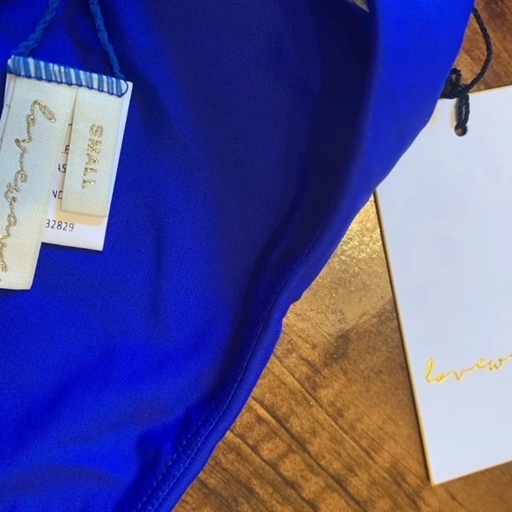 Lovewave The Gio One Piece Cutout Swimsuit Sz S Revolve Cobalt Blue - Picture 3 of 3